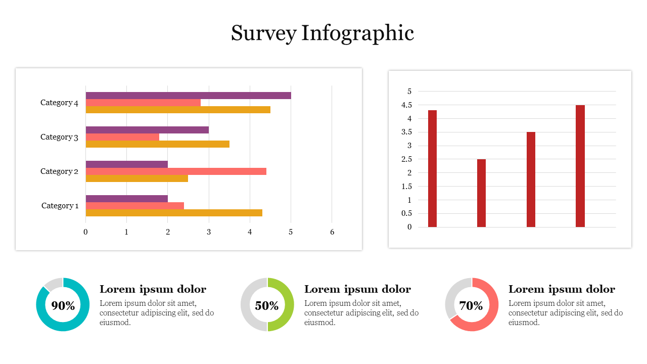 Multicolor Survey Infographic PowerPoint Template Slide 
